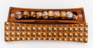 
                  
                    Mahogany Marquetry Dice Box
                  
                