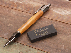 
                  
                    Canarywood 2mm mechanical pencil with black eraser by Forsaken Forest Designs.
                  
                